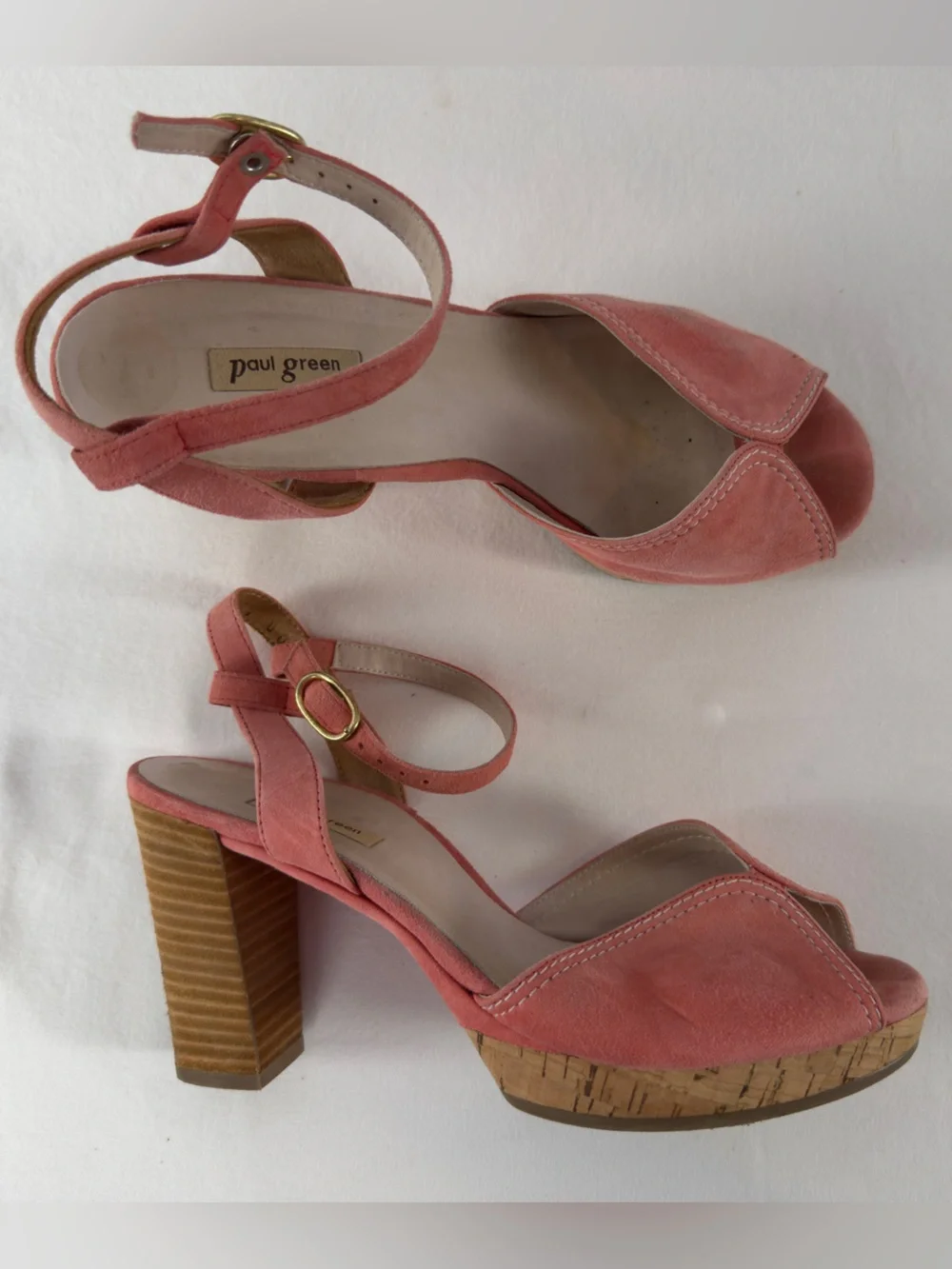 Paul Green‎ Rose Suede Platfom Heels Party Pink Size 8.5